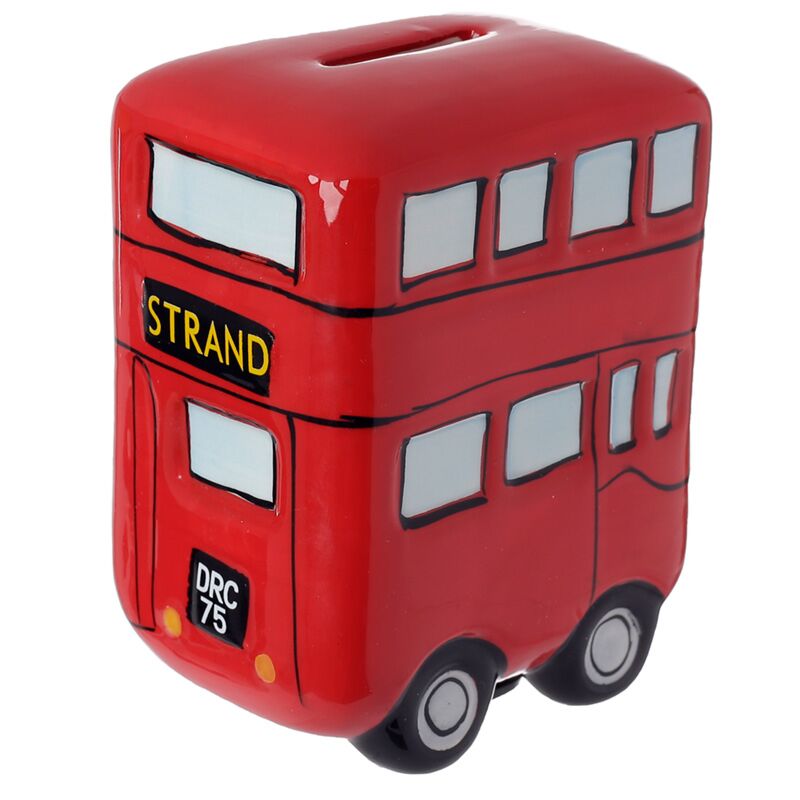 Tirelire en céramique de bus à impériale de Londres