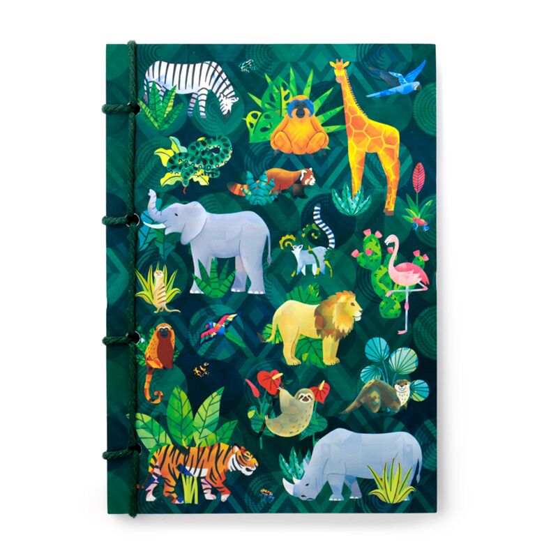 Papier en briques riches en animaux A5 Notebook doublé