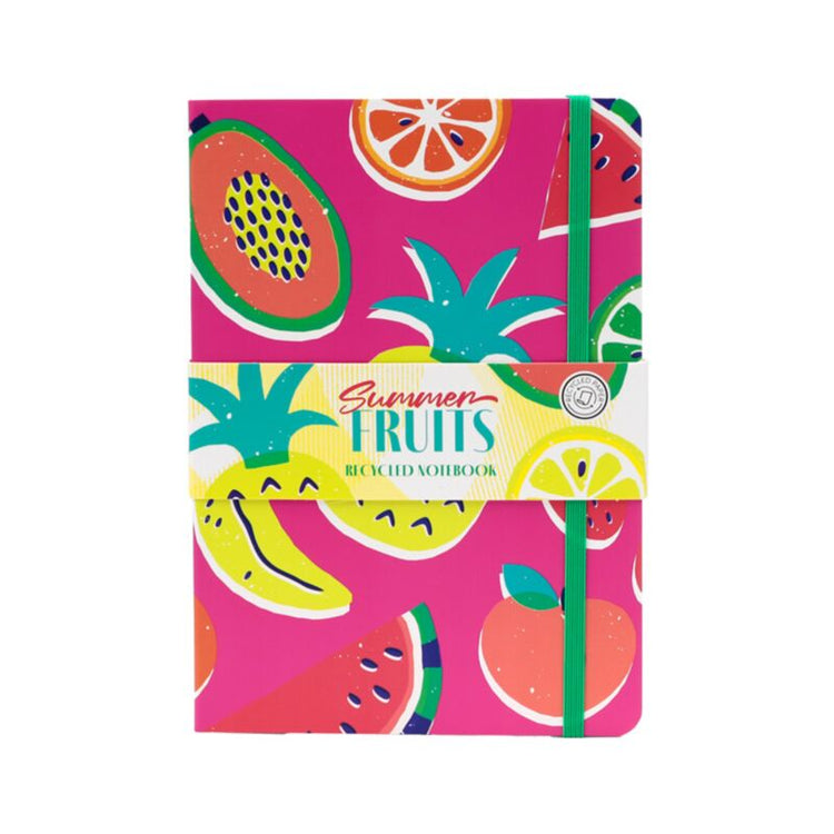 Carnet de bordure de fruits d'été recyclé A5