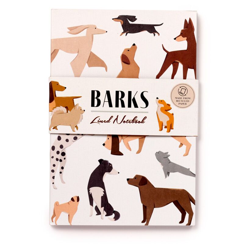 Barks Dog Recycled A5 Bined Notebook