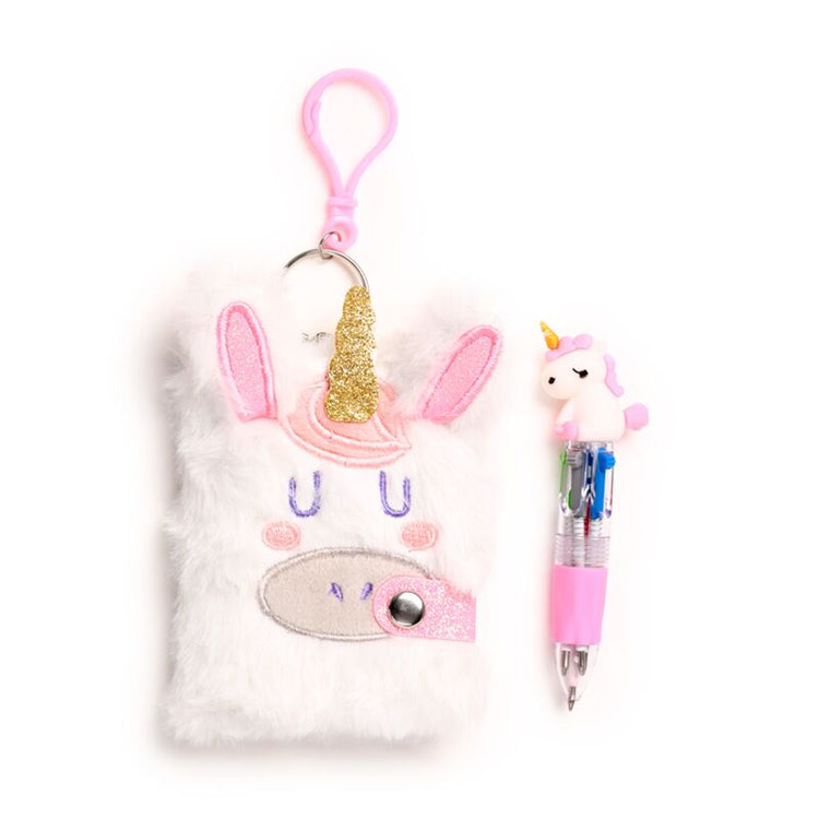 Mini carnet magique licorne a7, stylo 4 couleurs