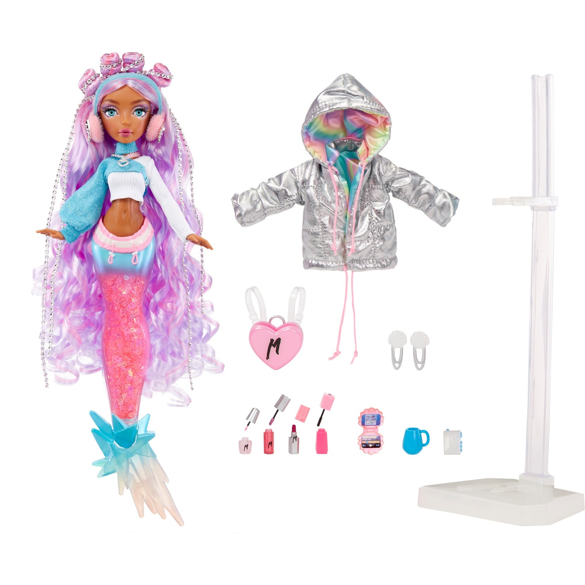 MGA Entertainment Mermaz sirène de couleur Changement d'hiver Waves Harmo
