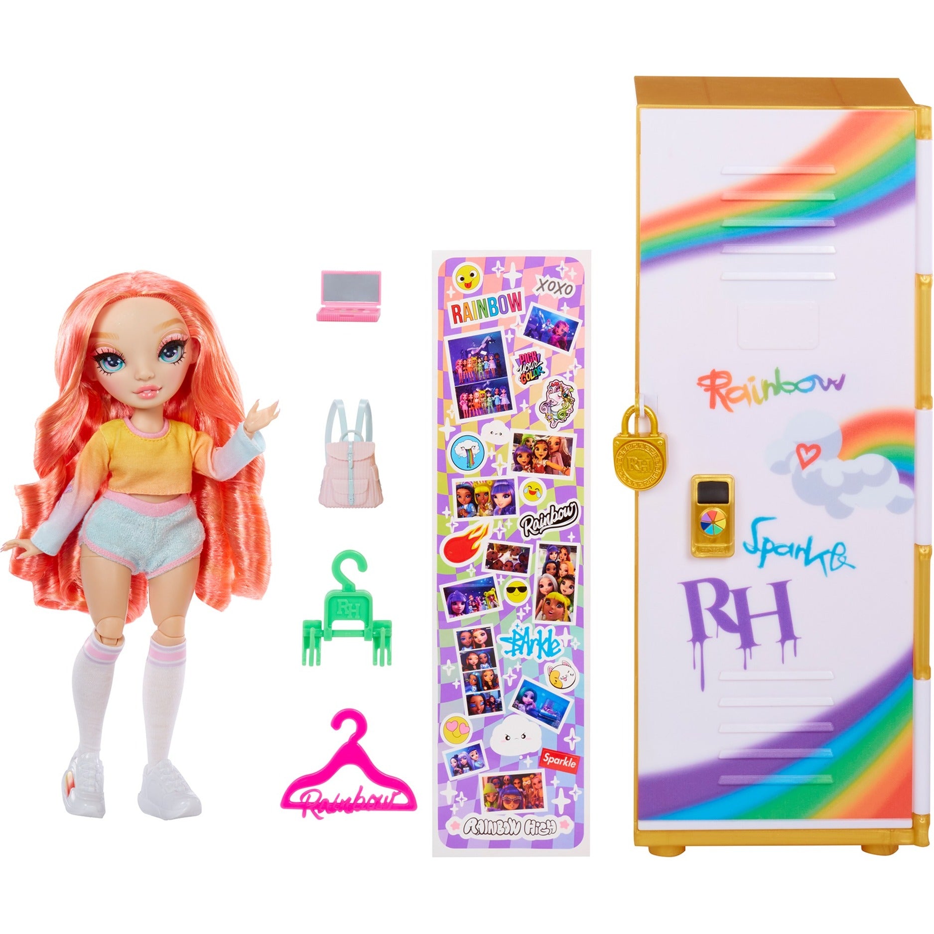 MGA Entertainment Rainbow High Design Locker et Pinkly Paige