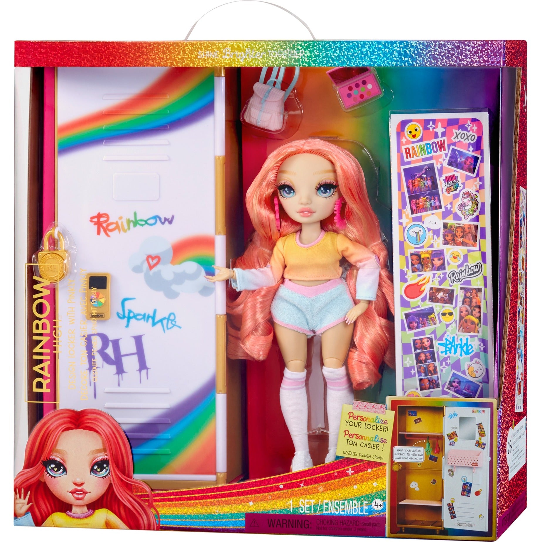 MGA Entertainment Rainbow High Design Locker et Pinkly Paige