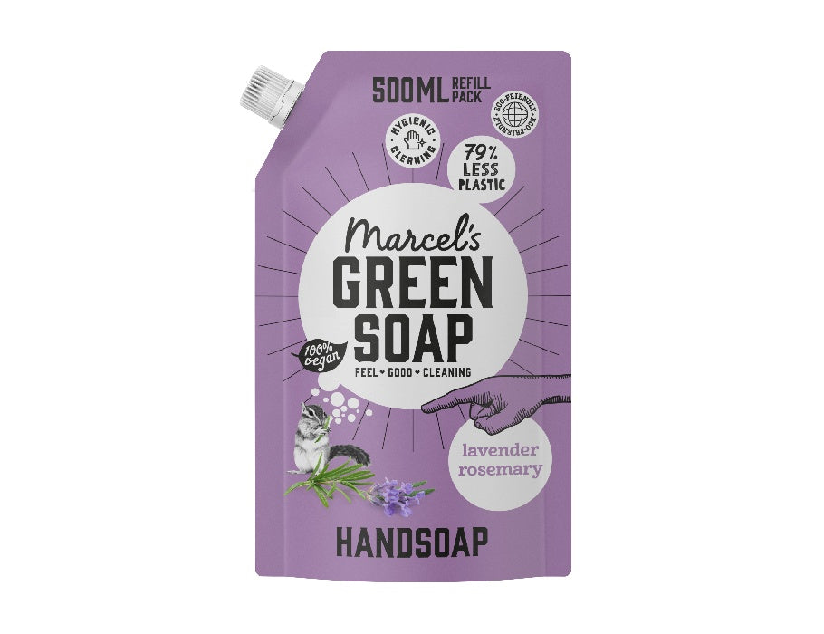 Marcels Green Soap Hand Soap Lavender Rosemary 500ml Navulzak