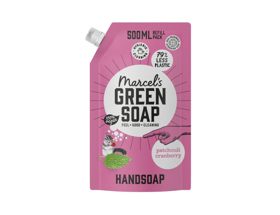 Marcels Green Soap Hand Soap Patchouli Cranberry 500ml Navulzak