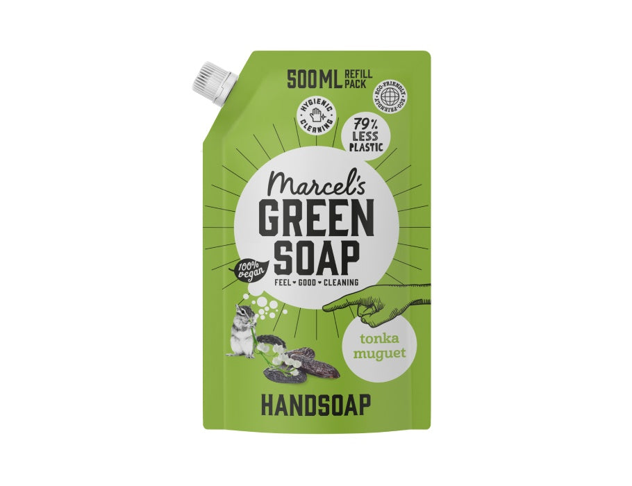 Marcels Green Soap Hand Soap Tonka Muguet 500ml Navulzak