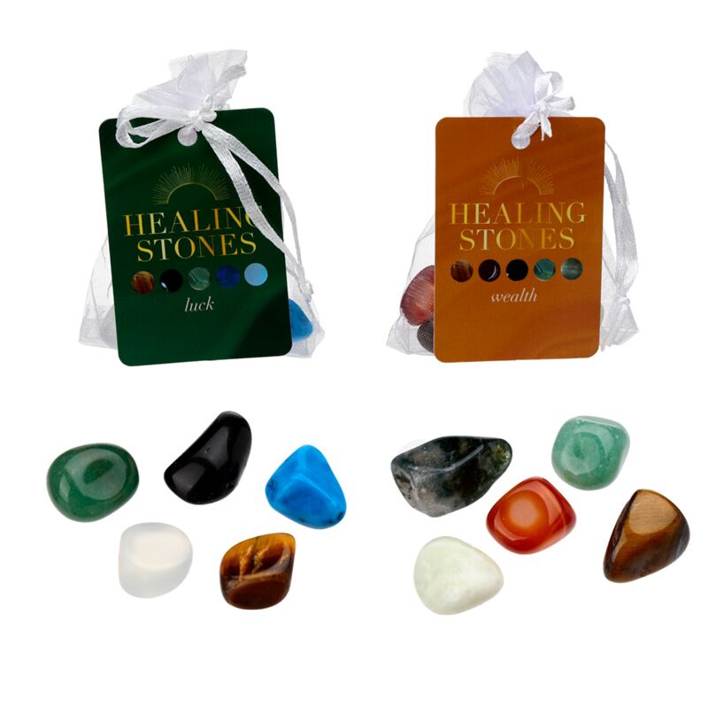 Ensemble de 5 pierres de richesse de bonheur