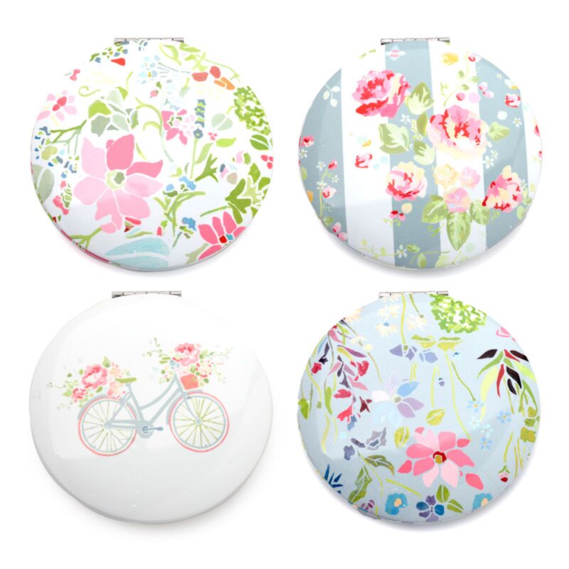 Julie Dodsworth Pink Flora Compact Making Up Mirror