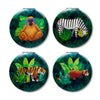Miroir de maquillage compact riche en animaux