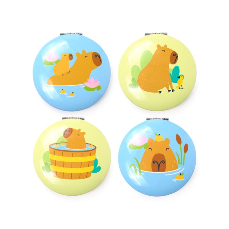 Miroir de maquillage compact capybara