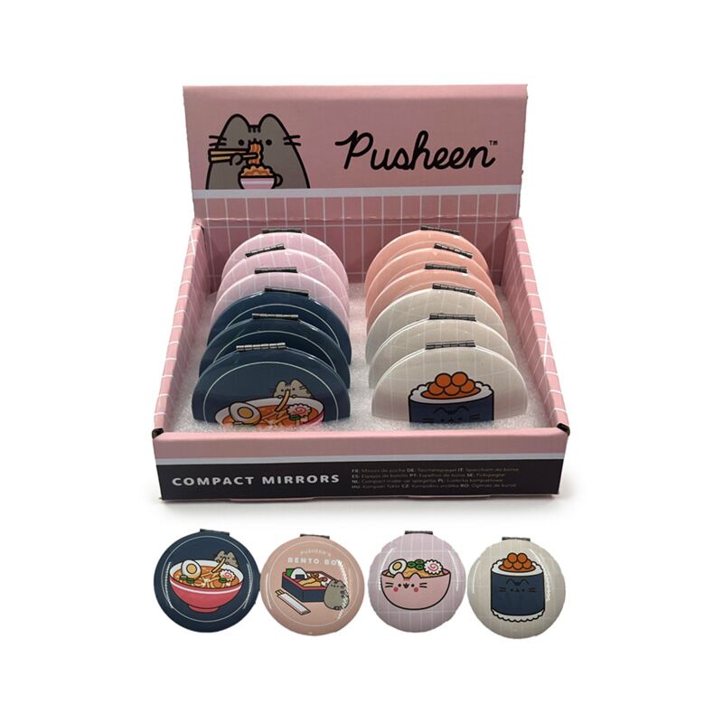 Miroir de maquillage compact Pusheen le chat Sushi Club