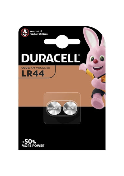 Duracell alcaline LR44 A76 V13GA 76A 1,5 V blister 2 pièces
