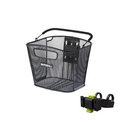 Bold Front KF avec support de guidon KF - panier à vélo - avant - noir