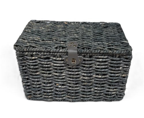 Panier du boulanger bleu-gris moyen 40x26x25 avec couvercle