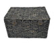 Panier du boulanger bleu-gris grand 47x31x28 avec couvercle