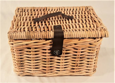 Panier de valise à pit-rieten + couvercle naturel