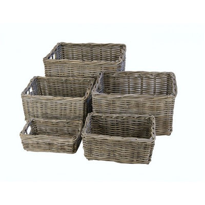 Dr Wicker V-Carrier Basket 40x30x20 Pit Grey