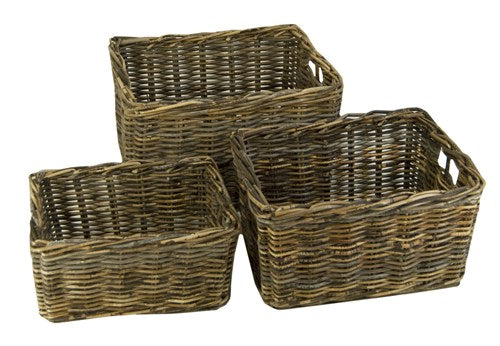 Dr Wicker V-Carrier Basket 50x40x32 Pit Brown