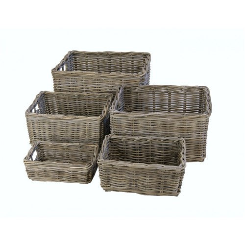 Dr panier v-ager en osier 54x44x34 gris pit