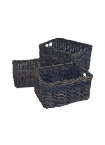 Panier en v-carrier en osier 40x30x20 Pit noir
