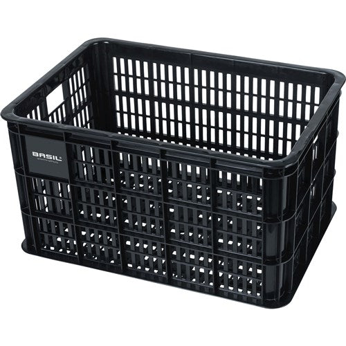 Basil fietskrat l - grand - 40 litres - noir