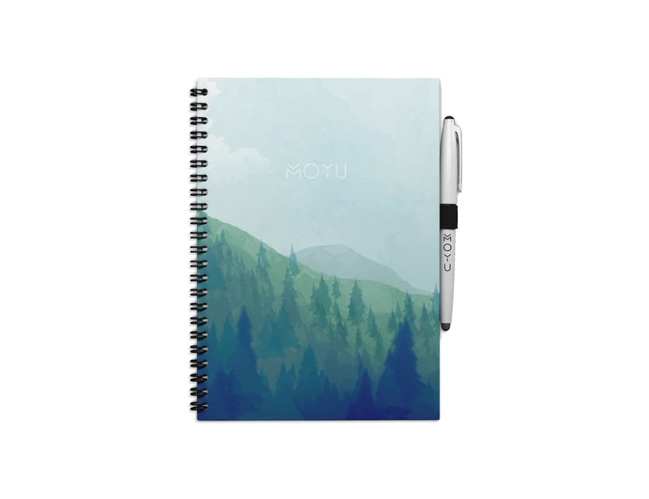 Carnet effaçable Moyu - couverture rigide a5 - montagne brumeuse