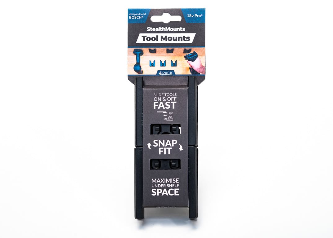 Stealthmounts tm-bo18-blk-4 porte-outils pour bosch | noir | 4 pièces - tm-bo18-blk-4