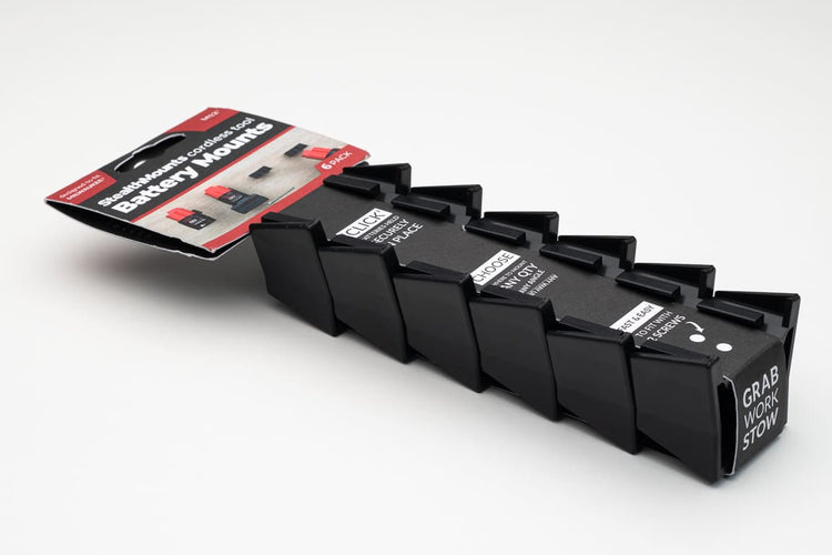 Stealthmounts bm-mw12-blk-6-blk support de batterie pour milwaukee m12 | noir | Paquet de 6 - bm-mw12-blk-6-blk