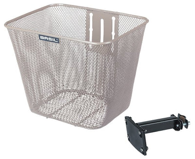 Panier de vélo de basilic bilbao avec montage fixe 26 x 22 x 27 cm noir