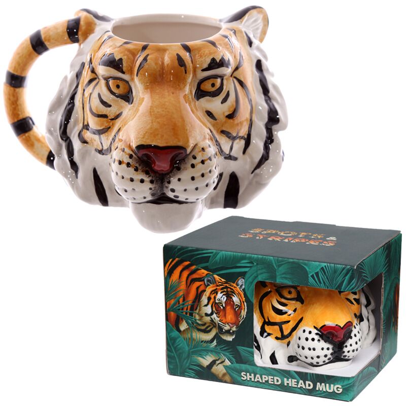 Tasse en céramique formée au tigre