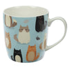 Tasse en porcelaine de chat fin félin