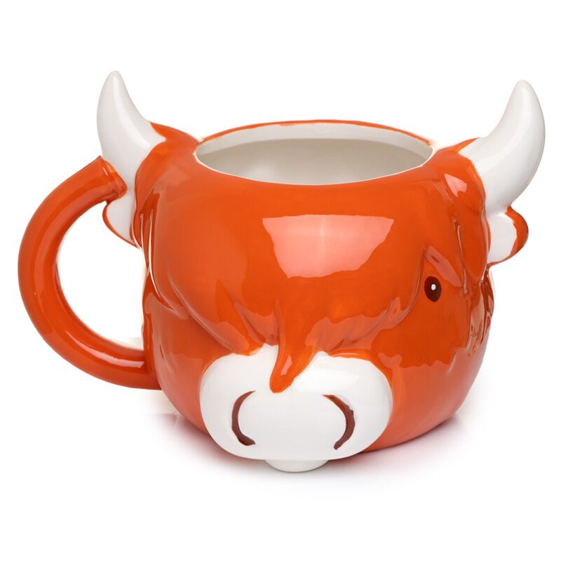 Highland Coo Cow Formed Ceramic Tug