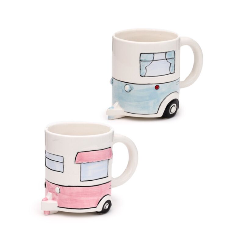 La maison est l'endroit où vous vous garez la tasse en céramique de caravane