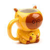 Tasse en céramique formée capybara