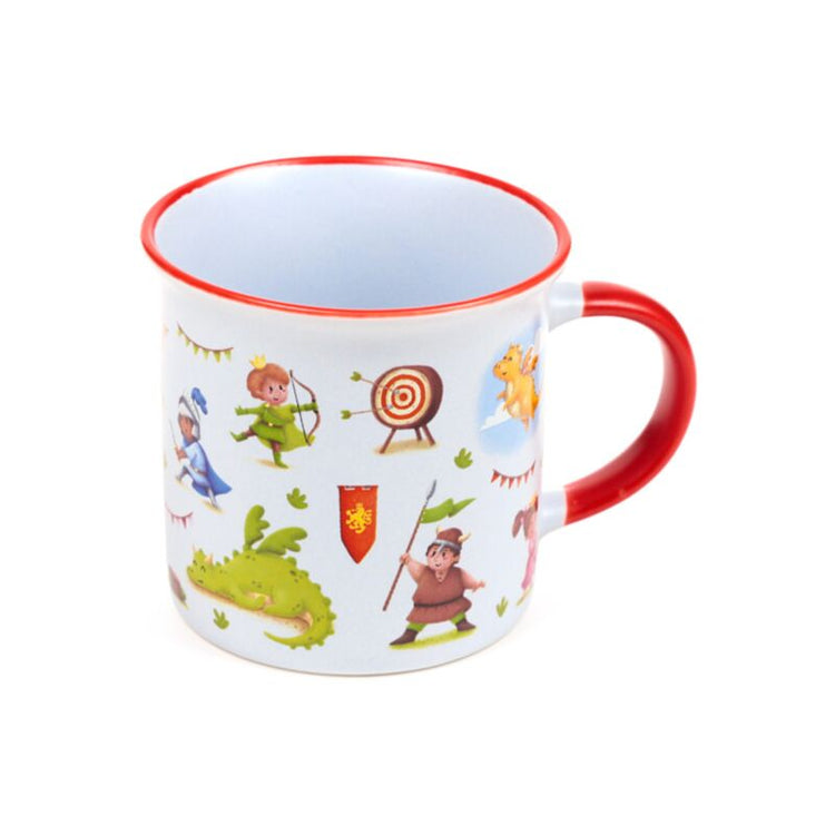 Knights Dragons Tasse en porcelaine Rand Rand