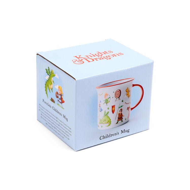 Knights Dragons Tasse en porcelaine Rand Rand