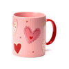 Mug en porcelaine coeurs Amore