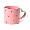 Mug en porcelaine avec anse en forme de cœur Amore