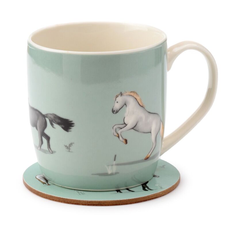 Willows Farm Horse Porcelain Mug Coaster