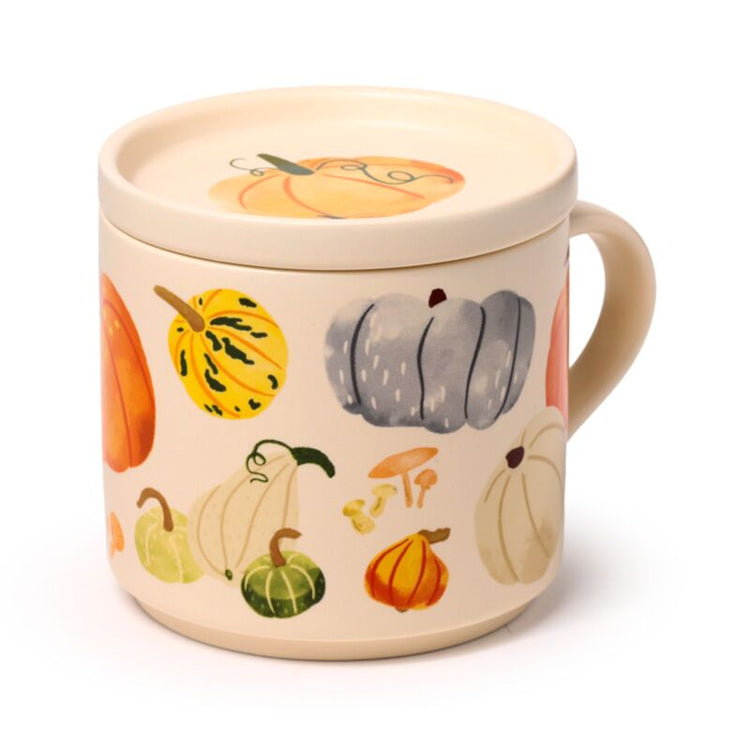 Tasse de porcelaine de récolte d'automne avec ensemble de couvertures en sous-trasse