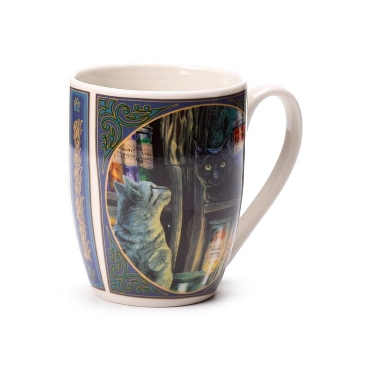 Tasse en porcelaine de chat de l'emporium magique Lisa Parker