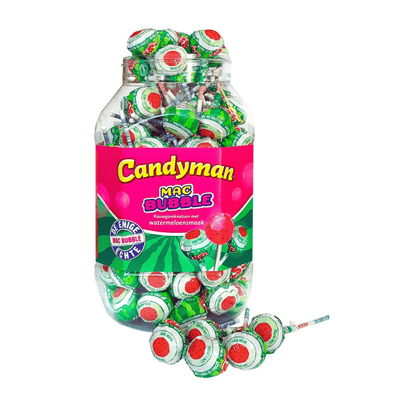 Sucette pastèque Candyman mac bubble (100 pièces)