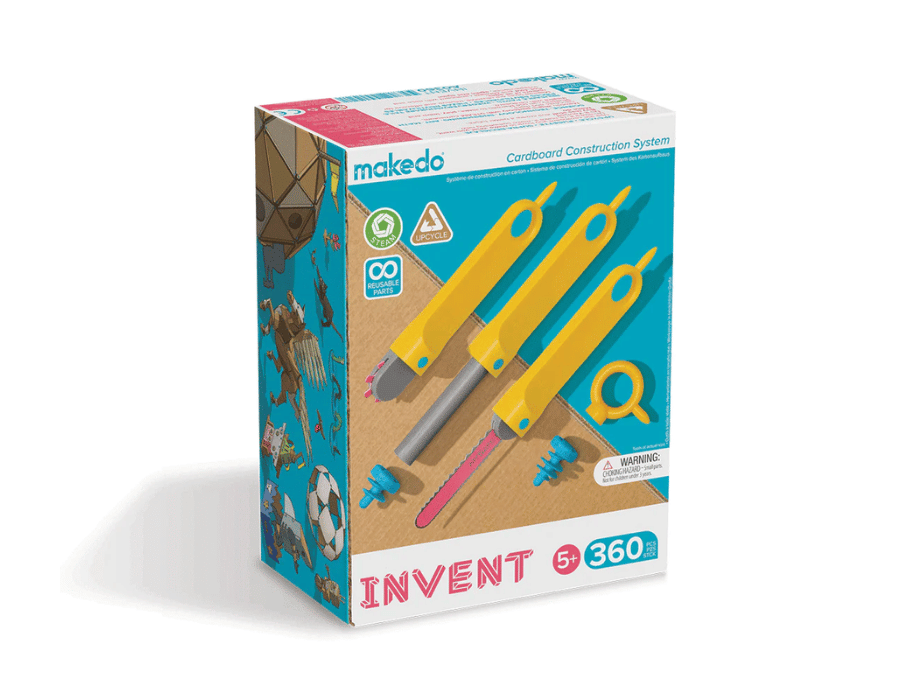 Bâtiment Makedo Makedo avec ensemble de construction en carton Invent