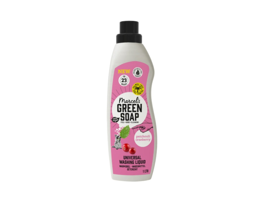 Marcels Green Soap détergent patchouli canneberry 23 lave 1 litre