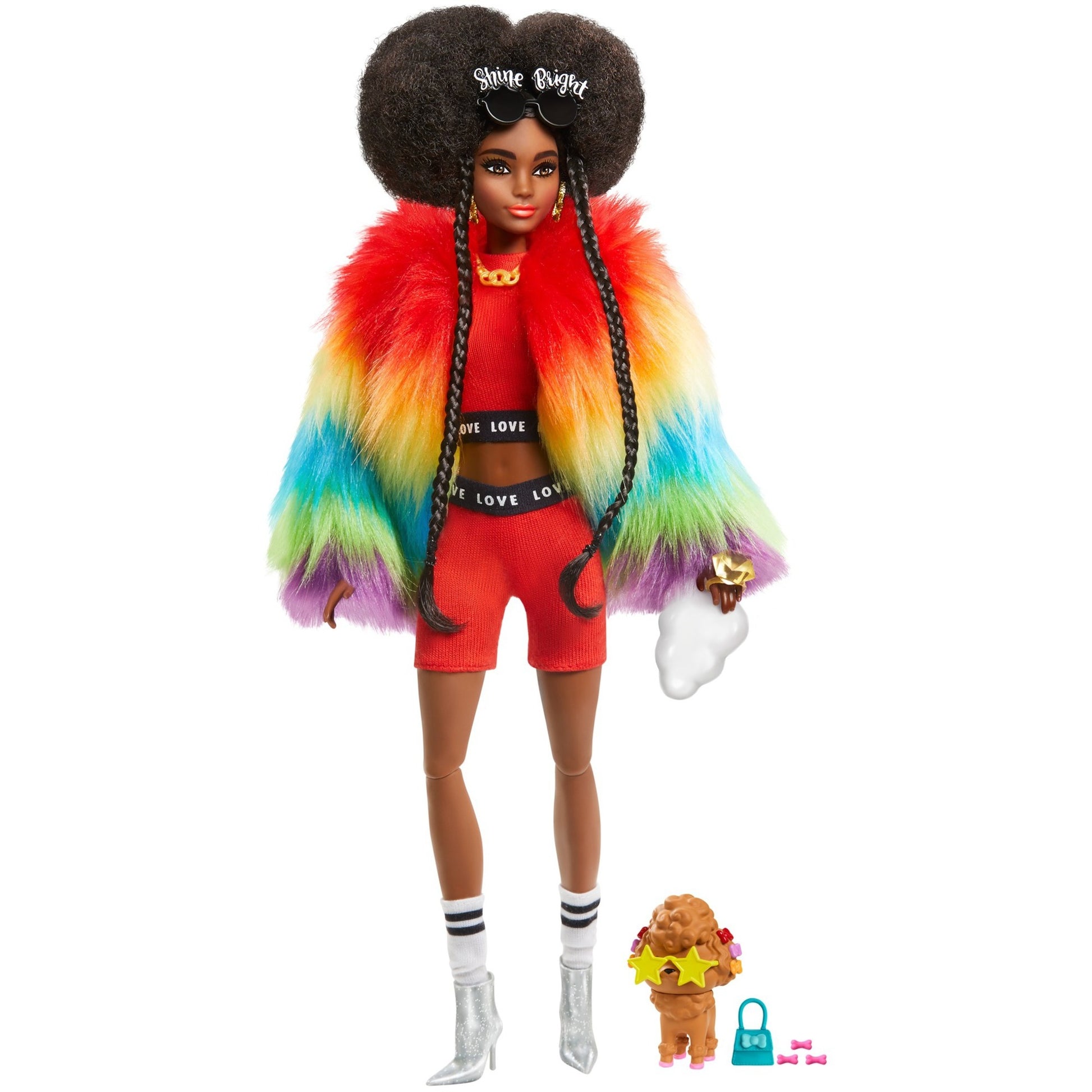 Mattel Extra Doll 1 Rainbow Matel avec caniche