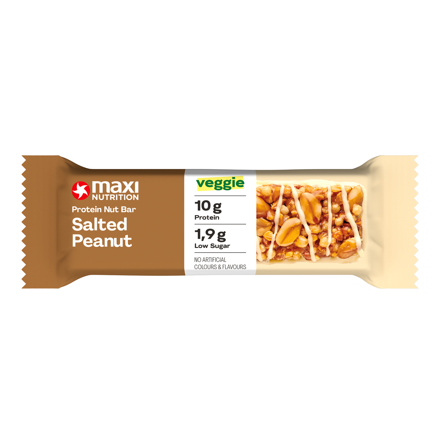 Maxi nutrition barre protéinée maxinutrition noix cacahuète salée (12x 46g)