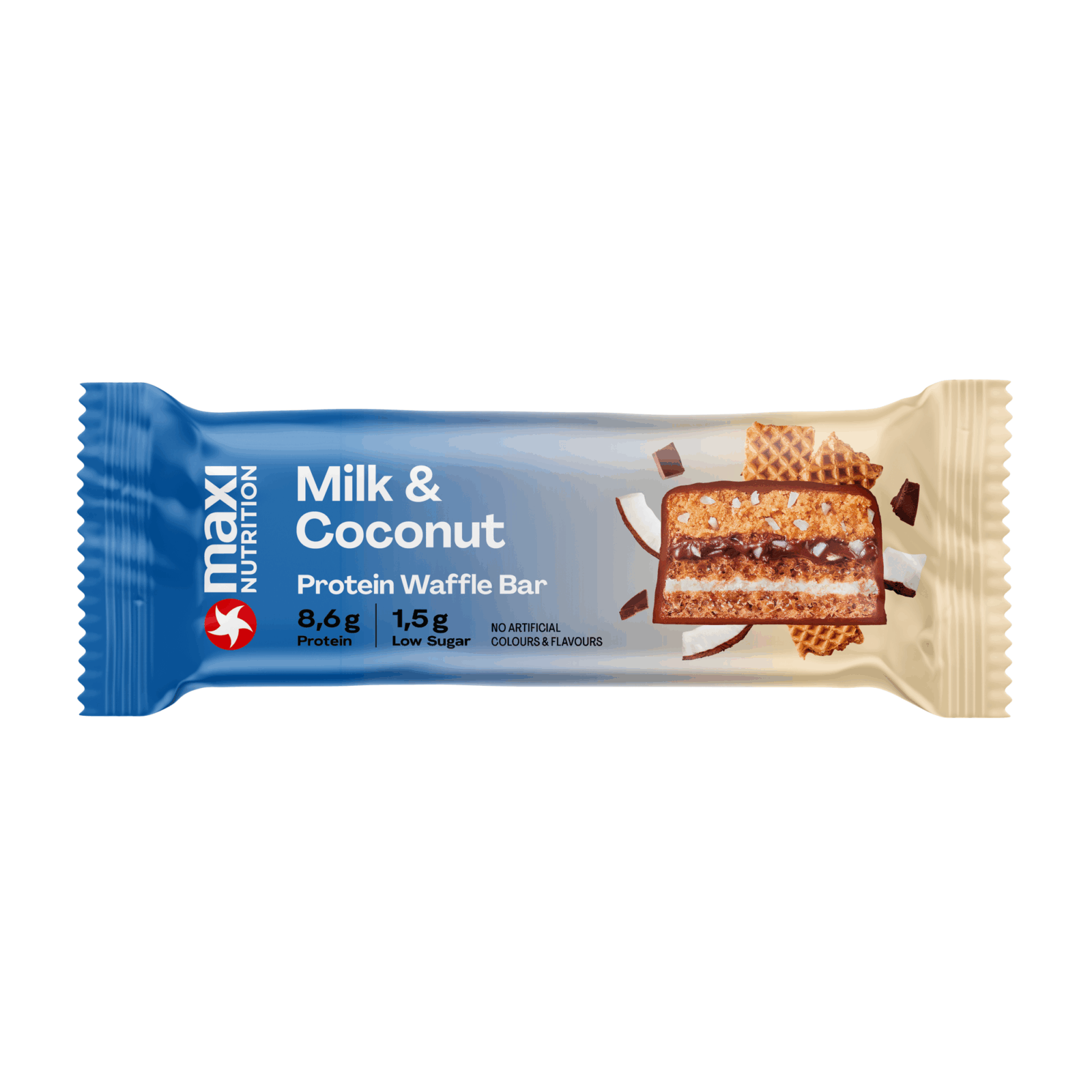 Maxi nutrition maxinutrition barre gaufrée lait coco (12x 40g)