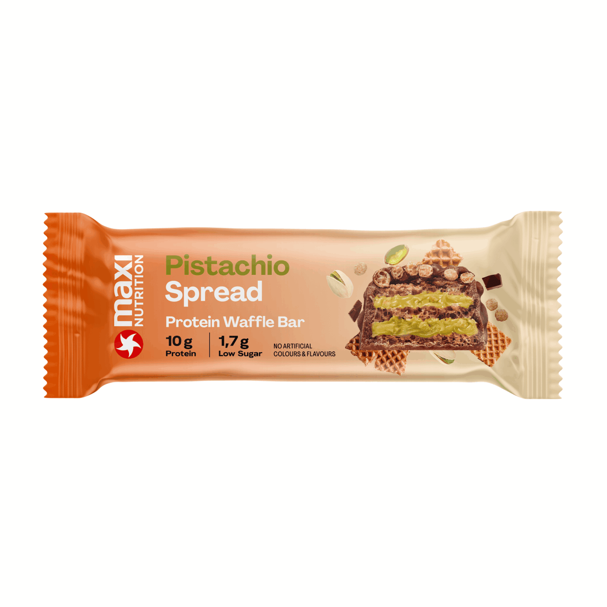 Maxi nutrition barre gaufrée maxinutrition pistache dubaï chocolat (12x 40g)