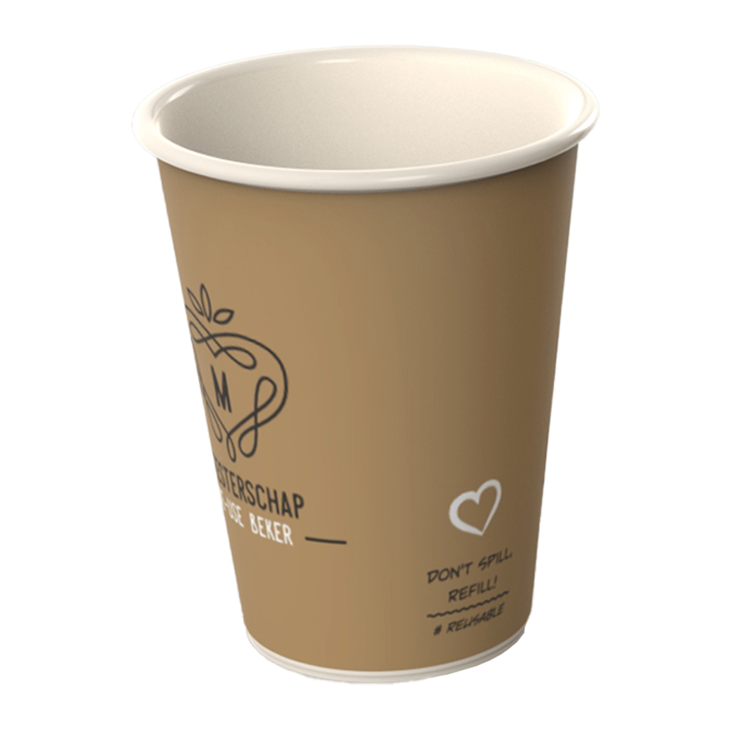 Tasse à café en plastique réutilisable Mastery (400x180cc)